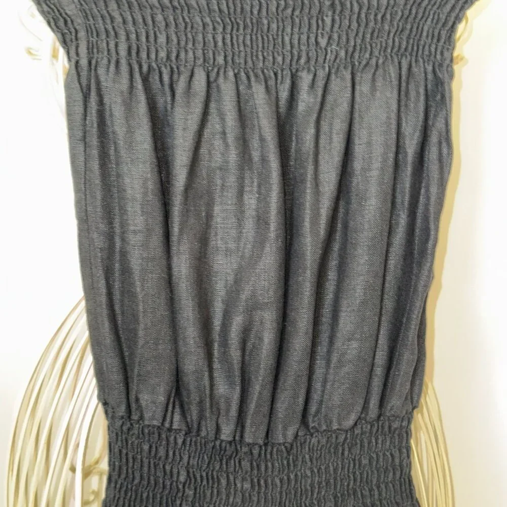 YOUNG FABULOUS & BROKE Black Linen Strapless Jumpsuit Small - Picture 4 of 6